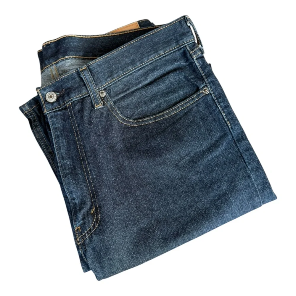 Levi's Men’s 505 TALL Dark Blue Wash Straight Leg Jeans Size 36W 34L